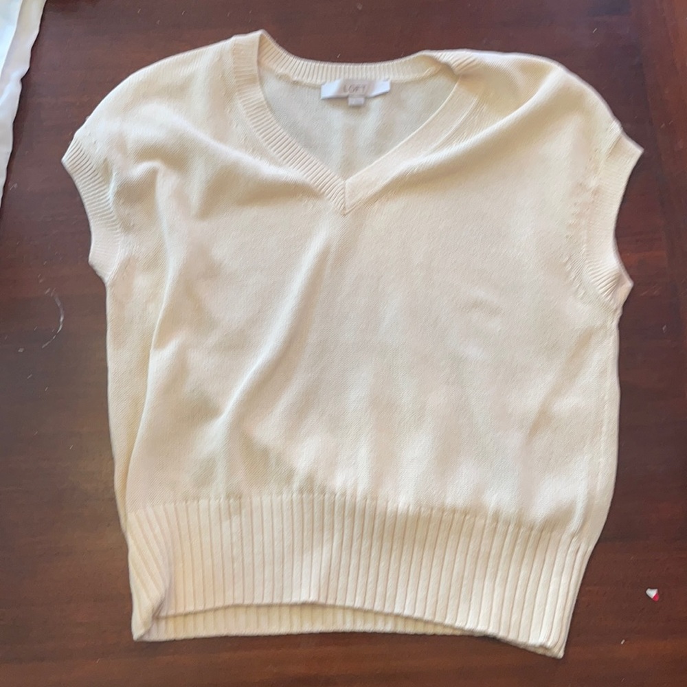 Cream Loft Sweater Shirt